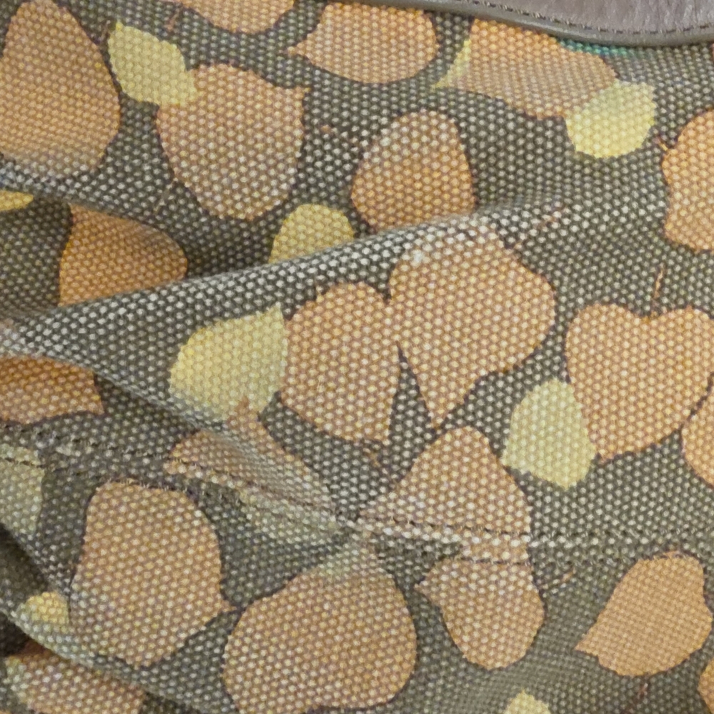Hayden Harnett Canvas Leather Tote Bag Kiss Lock Multicolor Print Missing Strap - Picture 11 of 11